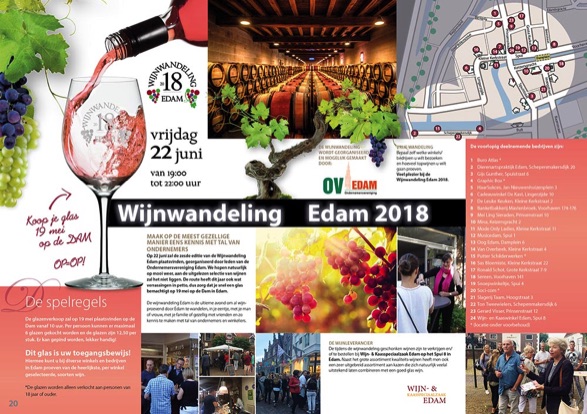 wijnwandeling Edam 2018 Verrassend Winkelen pagina